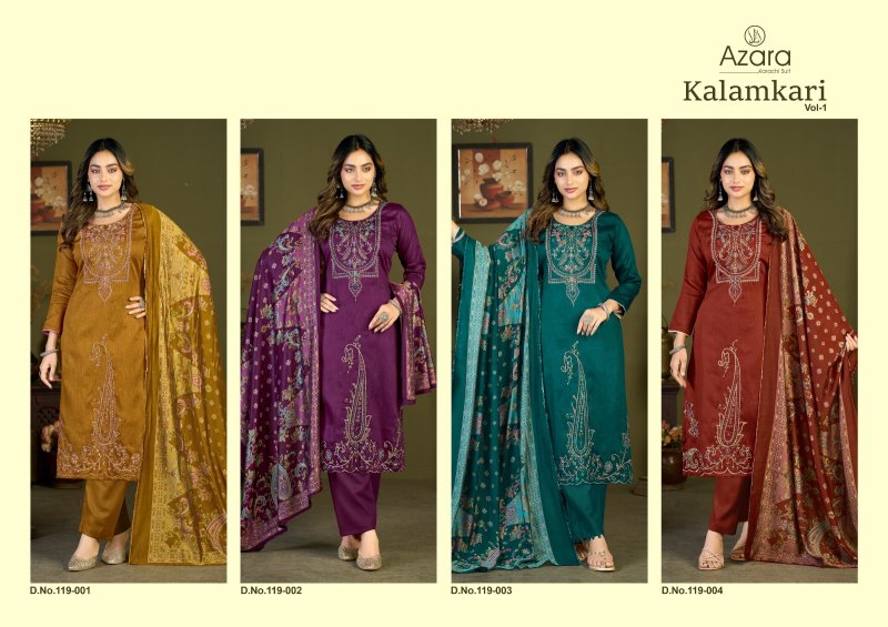 Kalamkari Vol 1 By Radhika Azara Jam Cotton Dress Material 